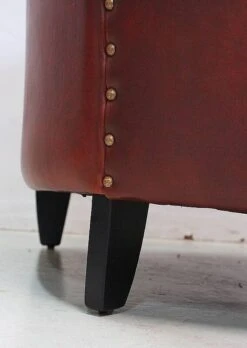 Pair Of Small Club Armchairs In Sheepskin Leather - Reproduction -Chairly Shop 72365dca 427d 47c9 a478 41413a86431b