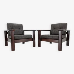 1970s Pair Of Leather Armchairs By Lepofinn, Finland -Chairly Shop 729fa7bd cf6a 4841 a80f 213dace6c215