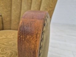 1960s, Danish Highback Armchair, Original Condition, Cotton/wool. -Chairly Shop 7386731b 3541 4a8c a79d b653ab53afc5