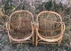 Rattan Armchairs Bamboo Wicker Vintage 60s -Chairly Shop 73b23c20 31dd 46a3 aa88 b61250ea43ca