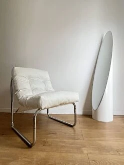 White Faux Leather Fireside Chair By Christian Koban For Dom Edition -Chairly Shop 74b09313 bc7e 4fbf 907a fae7c2b7c3b5