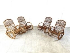 Vintage Bamboo Rocking Chairs, 1960s, Set Of 4 -Chairly Shop 75774f60 9feb 468d 9026 38883ad956d6