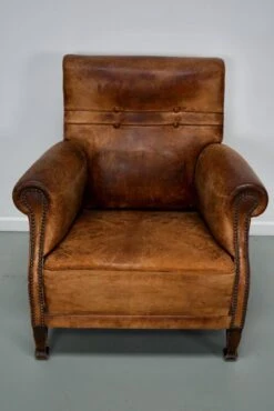 Vintage Dutch Cognac Colored Leather Club Chair -Chairly Shop 761426e0 1920 48eb 8d53 96f21b559878