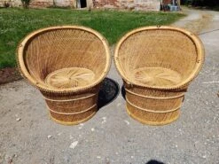 Pair Of Vintage Wicker Armchairs -Chairly Shop 771a5c46 e23e 425a 8c7e f9f996b8035c