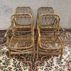 Rattan And Bamboo Folding Armchairs Valencia Spain 60'S -Chairly Shop 781e4c66 87d4 4e4f 81a0 019a113497cf
