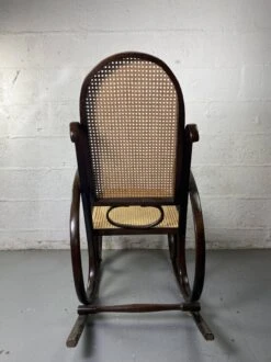 Rocking Chair Chair In Wood And Cannage From The 70s -Chairly Shop 786edfe9 9502 4176 aab5 0d52d210f73a