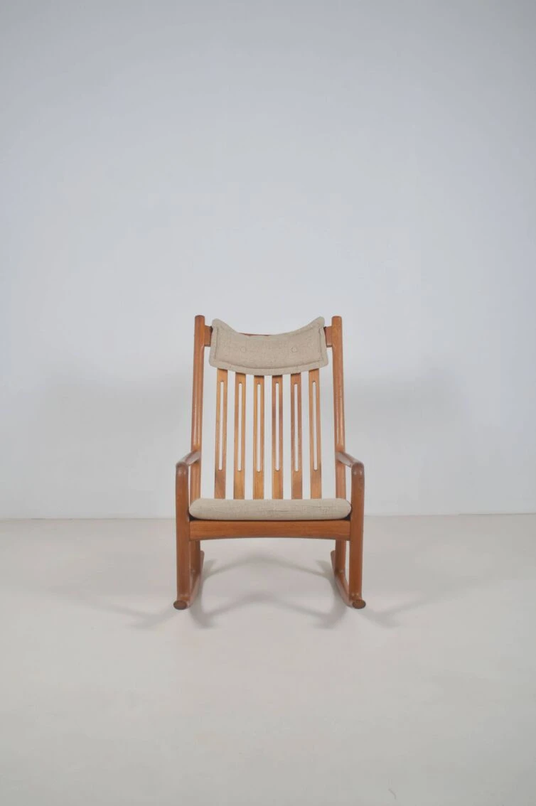 Danish Rocking Chair Designed By Hans Olsen For Juul Kristensen, 1960s 4 Danish Rocking Chair Designed By Hans Olsen For Juul Kristensen, 1960s - Image 2