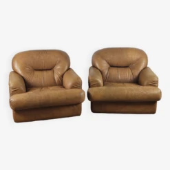Cognac Leather Armchairs By Estasis Salotti - Meda -Chairly Shop 79fee3a0 2ef4 49d2 8b33 d56d734abb6b