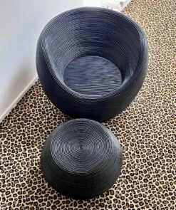 Armchair And Its Otoman, Rattan, Bamboo. -Chairly Shop 7bcb31f5 ec34 42c7 808b 102d0285b64d