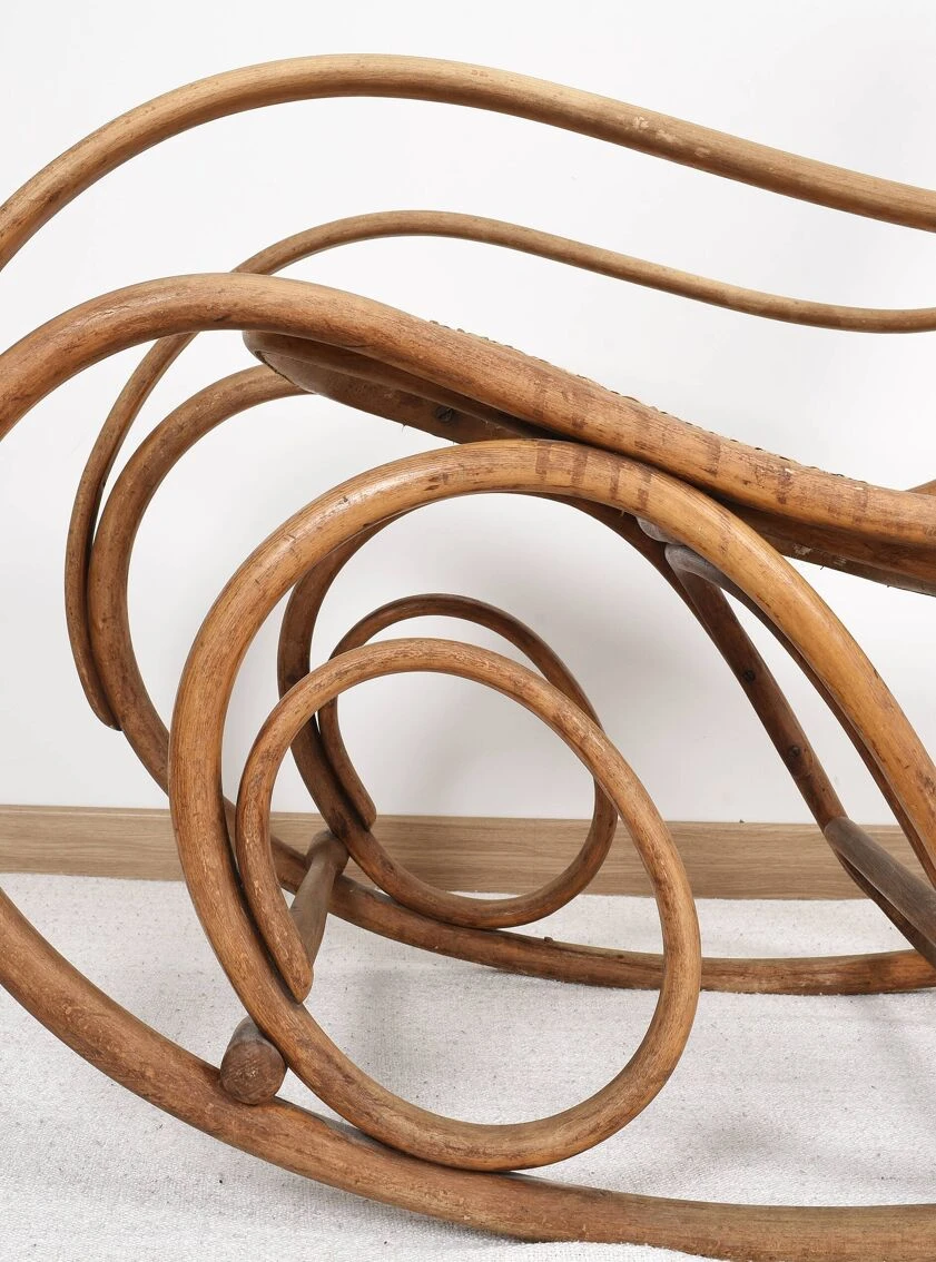 Rocking Chair, Curved Wood 6 Rocking Chair, Curved Wood - Image 4