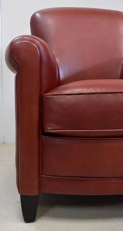 Pair Of Small Club Armchairs In Sheepskin Leather - Reproduction -Chairly Shop 7e351c12 449f 43a6 b06c 5b3ec4f48bfe