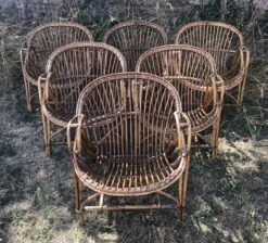 Rattan Armchairs Bamboo Wicker Vintage 60s -Chairly Shop 7f285922 c1cd 419b 9156 d4453184a099
