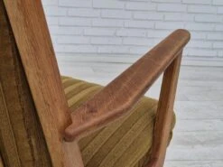1960s, Danish Design, Oak Wood Rocking Chair With Footstool, Furniture Wool, Original Condition. -Chairly Shop 7f671dbc ad29 43ff 9bce af75f441e0c7