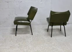 Pair Of Tubular Armchairs, Imitation Leather. Circa 1950 -Chairly Shop 7fbe11e9 e618 4ecd a2d8 9af2b144c3b9