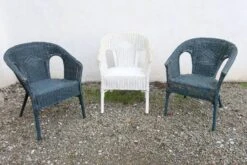 3 Vintage Rattan Armchairs, Adult Size, 60s -Chairly Shop 82447f13 868c 4bb3 89de af447a38aa81