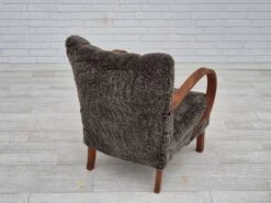 1950s, Danish Design, Reupholstered Armchair, Genuine Sheepskin "Wellington". 31 1950s, Danish Design, Reupholstered Armchair, Genuine Sheepskin "Wellington". -Chairly Shop 838e91e5 463a 4181 9304 ea452925e37e