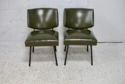 Pair Of Tubular Armchairs, Imitation Leather. Circa 1950 -Chairly Shop 84053dea 5de4 4c13 bcbd 5f448946d551