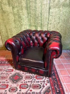 Chesterfield Red Leather Tub Chair English -Chairly Shop 84a97d9b f931 4f60 b3aa 35706d57f3cd