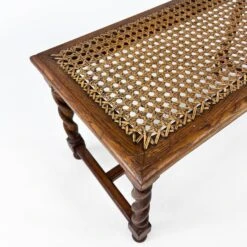 Antique Small Oak And Cane Bench/Stool, 1930s -Chairly Shop 85335940 5288 4222 84c3 d9a1a12fa6e2