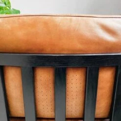 Vintage Danish Design Armchair Nubuck Leather Brown Wood -Chairly Shop 86283e92 71c9 4421 8098 f5162900bbae