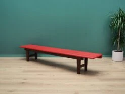 Red Eco Leather Bench, Danish Design, 1990s, Production: Denmark -Chairly Shop 87e95cee 0274 462a adf2 f8021367971e