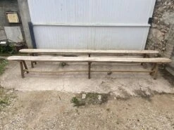 Pair Of Large Solid Wood Farm Benches 3.5m 350cm For Rustic Farm Table 1900 -Chairly Shop 88f178c6 4cef 459c 9fbe f269ca088ac0