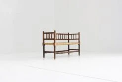 Vintage Bobbin Bench With Rush Seat 1920s -Chairly Shop 8942e28c f579 479b bf86 213e1c5a60ae