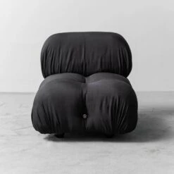 POLTRONA TESSUTO NERO CAMALEONDA M. BELLINI B&B ANNI β70 VINTAGE MODERNARIATO