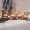 4 Rattan Armchairs
