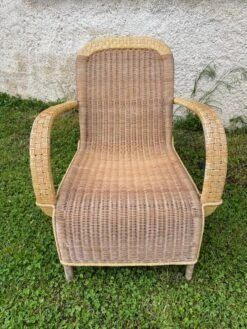 Vintage Rattan Armchair Art Deco Style Ep 30/40 -Chairly Shop 8be84c14 6d1b 4660 b924 f5f4e42c14fd