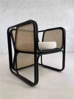 Cubic Armchair In Black Rattan And Canework -Chairly Shop 8c548eeb a8c6 4324 b949 5fdb29dda5d0