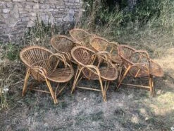 Rattan Armchairs Bamboo Wicker Vintage 60s -Chairly Shop 8db28e5a 5a9e 4369 a481 3115431023b1