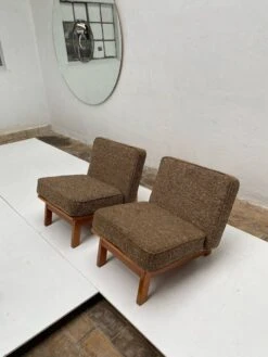 Ensemble De Deux Fauteuils Sans Accoudoirs Des Années 50 En Chêne Massif -Chairly Shop 8f33f924 9b2a 41e9 a4e0 20cc2f170de0