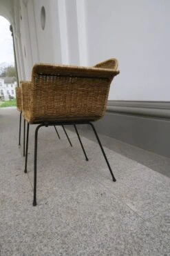 Pair Italian Wicker Chairs