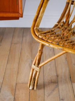 Shell Armchair In Rattan And Bamboo, Early 20th Century -Chairly Shop 924af224 46f1 4154 95ec f297f828034d