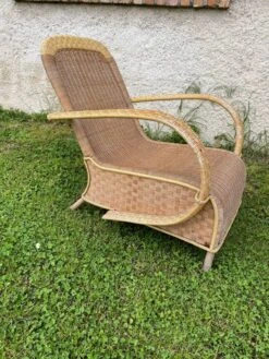 Vintage Rattan Armchair Art Deco Style Ep 30/40 -Chairly Shop 9707603a 5855 4e2b a8e3 1a67764f63b6