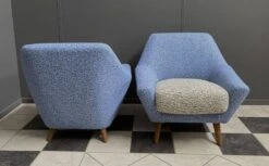 Set Of Two Blue And White Wool Chairs 1960s -Chairly Shop 98a0c8a3 6b77 46e6 aa82 ccb5c42297aa