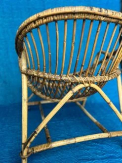 Vintage Rattan Armchair 1960 Shell Shape
