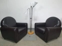 Club Leather Armchairs In Art Deco Style, 1970s, Europe -Chairly Shop 99d6185e b115 4be9 acc0 915fb58ca609
