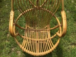 Vintage Ovoid-shaped Rattan Armchair. -Chairly Shop 9b2aea37 9d62 459f 9897 c7a3f1d95479