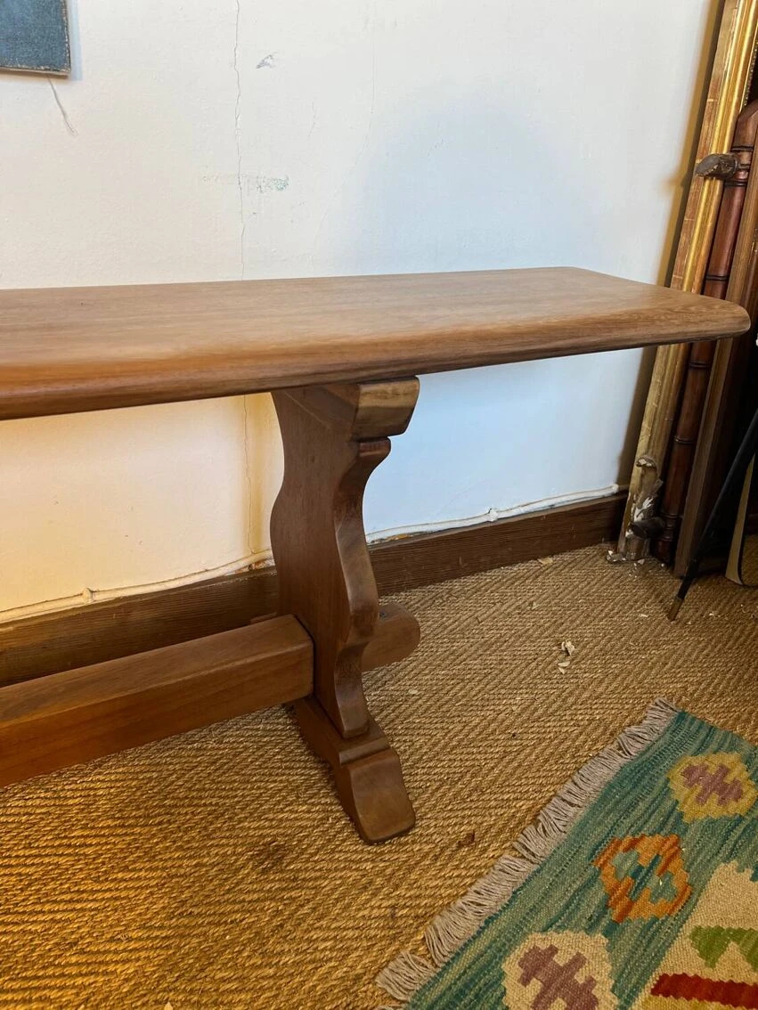 Vintage Solid Wood Farm Bench 4 Vintage Solid Wood Farm Bench - Image 2