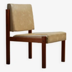 Angular, Teak Wood And Leather Chair With Copper Details, 1970s -Chairly Shop 9fdbd70c f332 43a7 a5bf ea9f97aa82dc