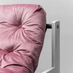 Poltrona Vintage In Velluto Rosa Legno Bianco Anni ’70 Modernariato -Chairly Shop a04a9e6d 28ab 4742 a286 127d8b241663