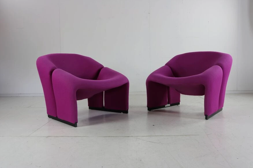 Set Of Two Original M / Groovy Chairs By Pierre Paulin For Artifort 4 Set Of Two Original M / Groovy Chairs By Pierre Paulin For Artifort - Image 2