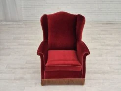 1970s, Danish Highback Wingback Armchair, Original Condition, Furniture Velour, Ash Wood. 35 1970s, Danish Highback Wingback Armchair, Original Condition, Furniture Velour, Ash Wood. -Chairly Shop a2a21065 5285 4c1e bb8f d108e26d6daa