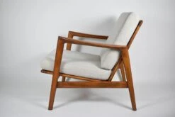 Fauteuil Scandinave Restauré Avec Repose-pieds, Icône Des Années 60, Tissu Marron, Teck -Chairly Shop a2cfa2d2 9d1e 4510 a98a 4360af52b64b