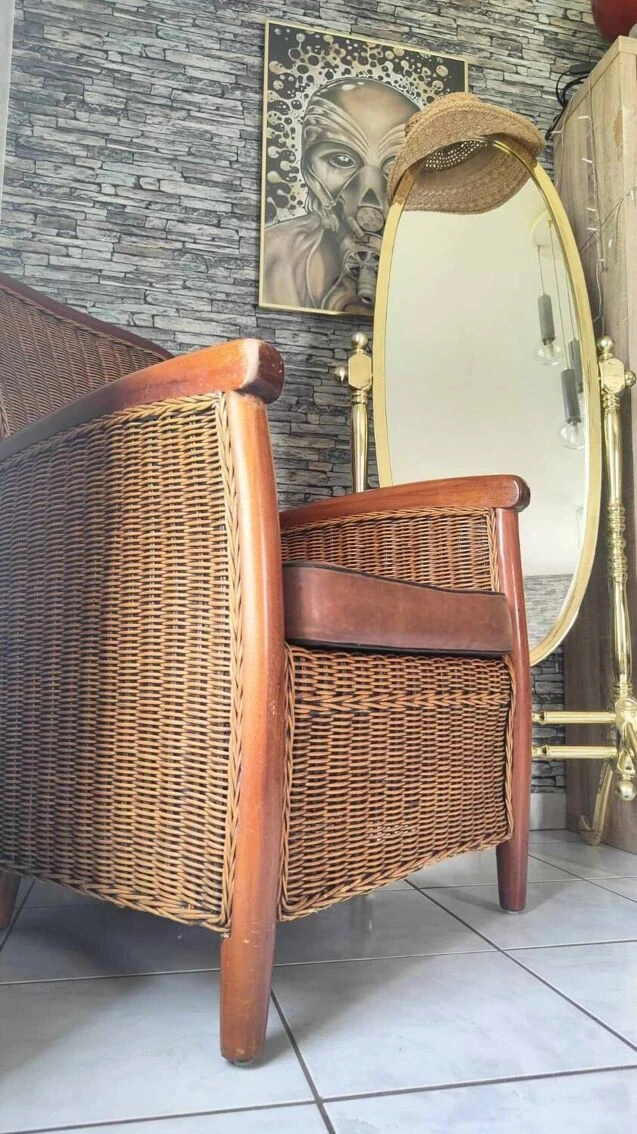 Vintage Rattan And Wicker Armchair 8 Vintage Rattan And Wicker Armchair - Image 6