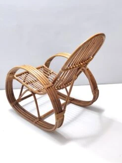 Postmodern Bamboo Rocking Chair With Red, Black And White Fabric Upholstery -Chairly Shop a42cd468 f0b2 43a6 a7ad c7b2d0faf954