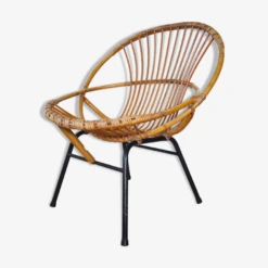 Vintage Rattan Chair, Rohe Noordwolde, 1960s -Chairly Shop a4d48912 9c24 3f81 8463 d21a5c024133