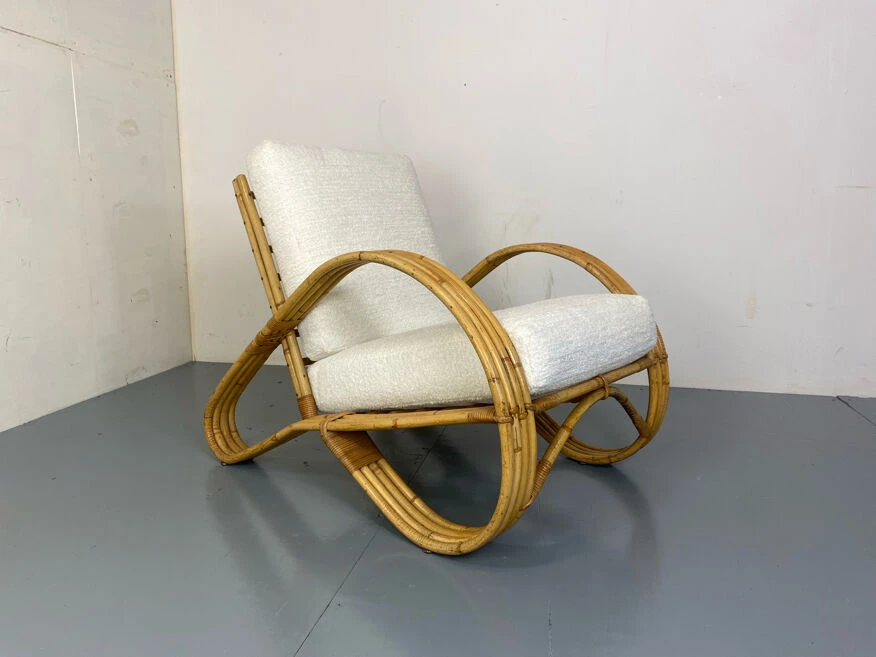 Fauteuil En Rotin De Rohé Noordwolde, Années 1950 4 Fauteuil En Rotin De Rohé Noordwolde, Années 1950 - Image 2